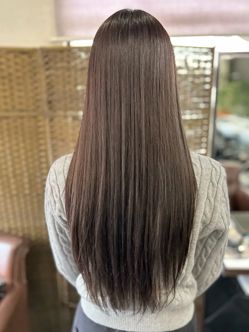 ロング カラー ブラウンカラー ココアブラウン ヘアカラー 沢田 瞳のヘアスタイル