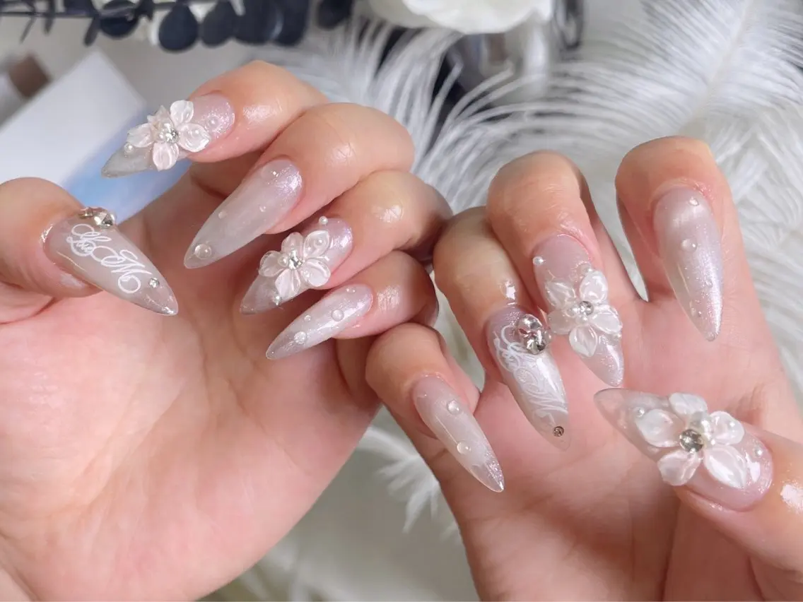 ❤️人気NO1❤️長さ出し/チップスカルプ💫持ち込みデザインやり放題の写真