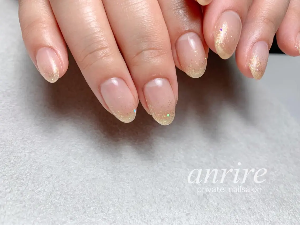 ラメグラデーションの写真