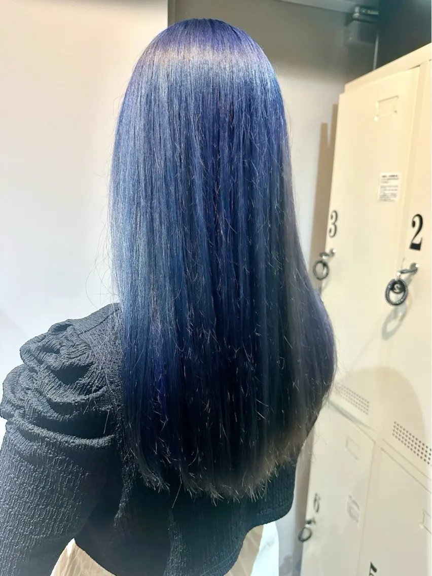 セミロング カラー ブリーチ 縮毛矯正+モテカラー 🎀✨MIHOのヘアスタイル