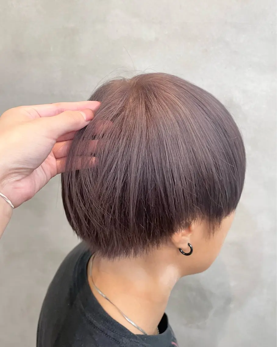ショート カラー ヘアアレンジ カット ヘアカラー トリートメント 【ピンク/韓国ヘア/ ヘアセット】亜海のヘアスタイル