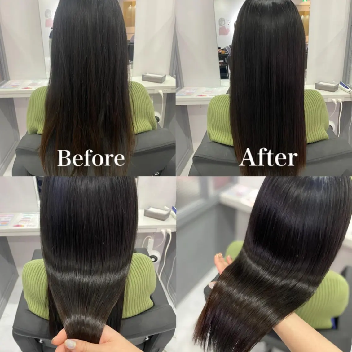 ロング カラー トリートメント トリートメント ヘッドスパ 髪質改善×矯正🫧 韓国ヘアasamiのヘアスタイル