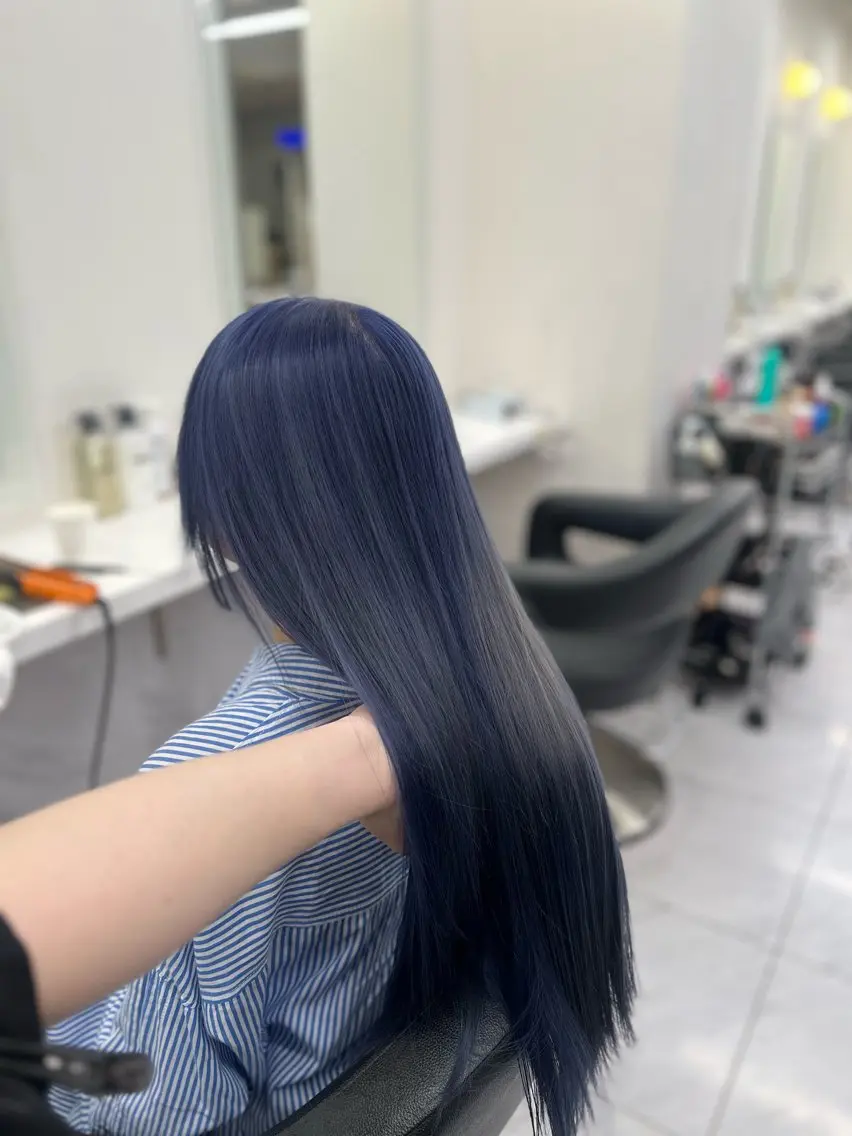 ロング ヘアアレンジ ヘアカラー トリートメント ヘッドスパ ヘアセット 💍透明感×韓流ハイ トーン💍RYUTAのヘアスタイル