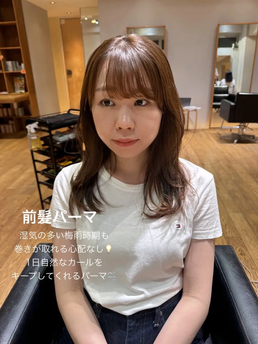 ミディアム パーマ カット 大橋 芽衣のヘアスタイル