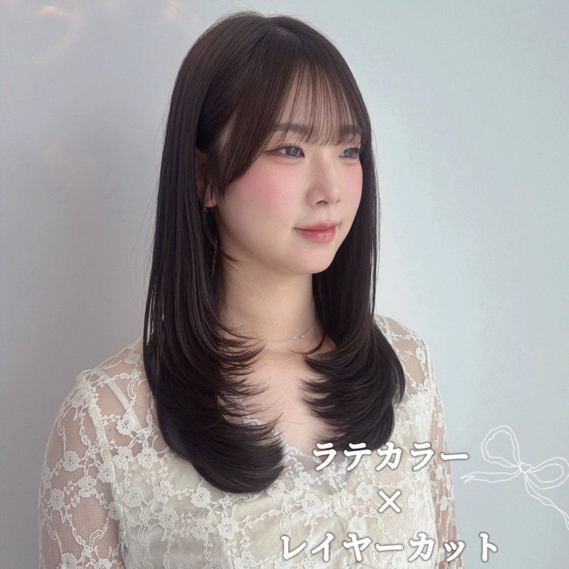 セミロング レイヤーカット 🩵HIYORI /栄/レイヤーカットのヘアスタイル