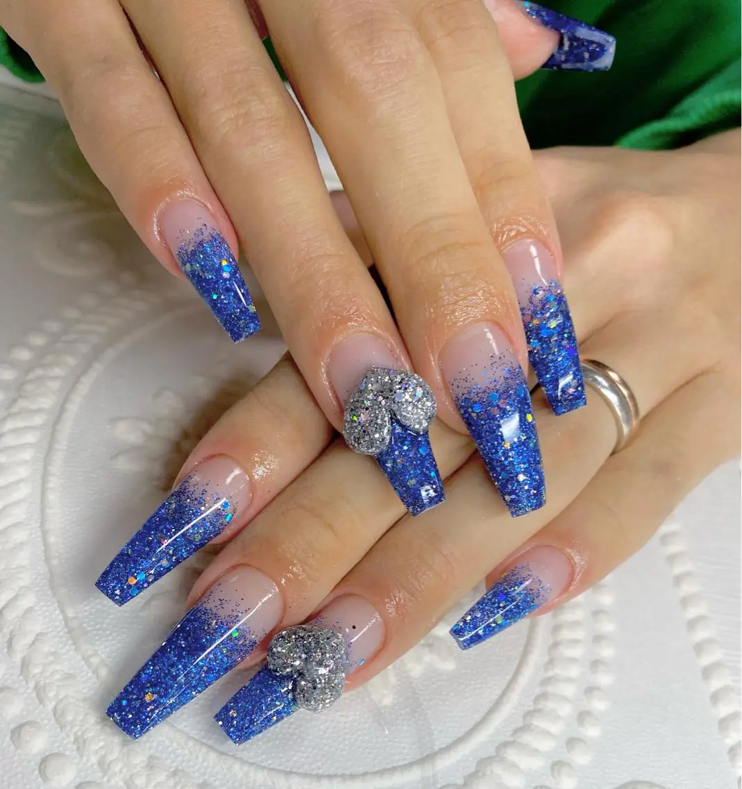 ロング ネイル ブルー ハンドネイル LUNE NAILのその他イメージ