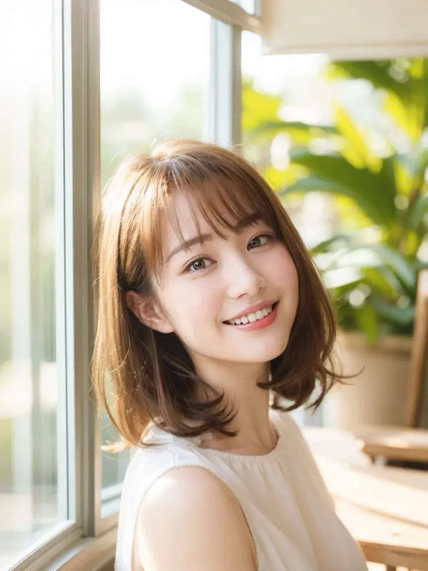 ミディアム カラー ベージュカラー LOVESTOIKE 堂本のヘアスタイル