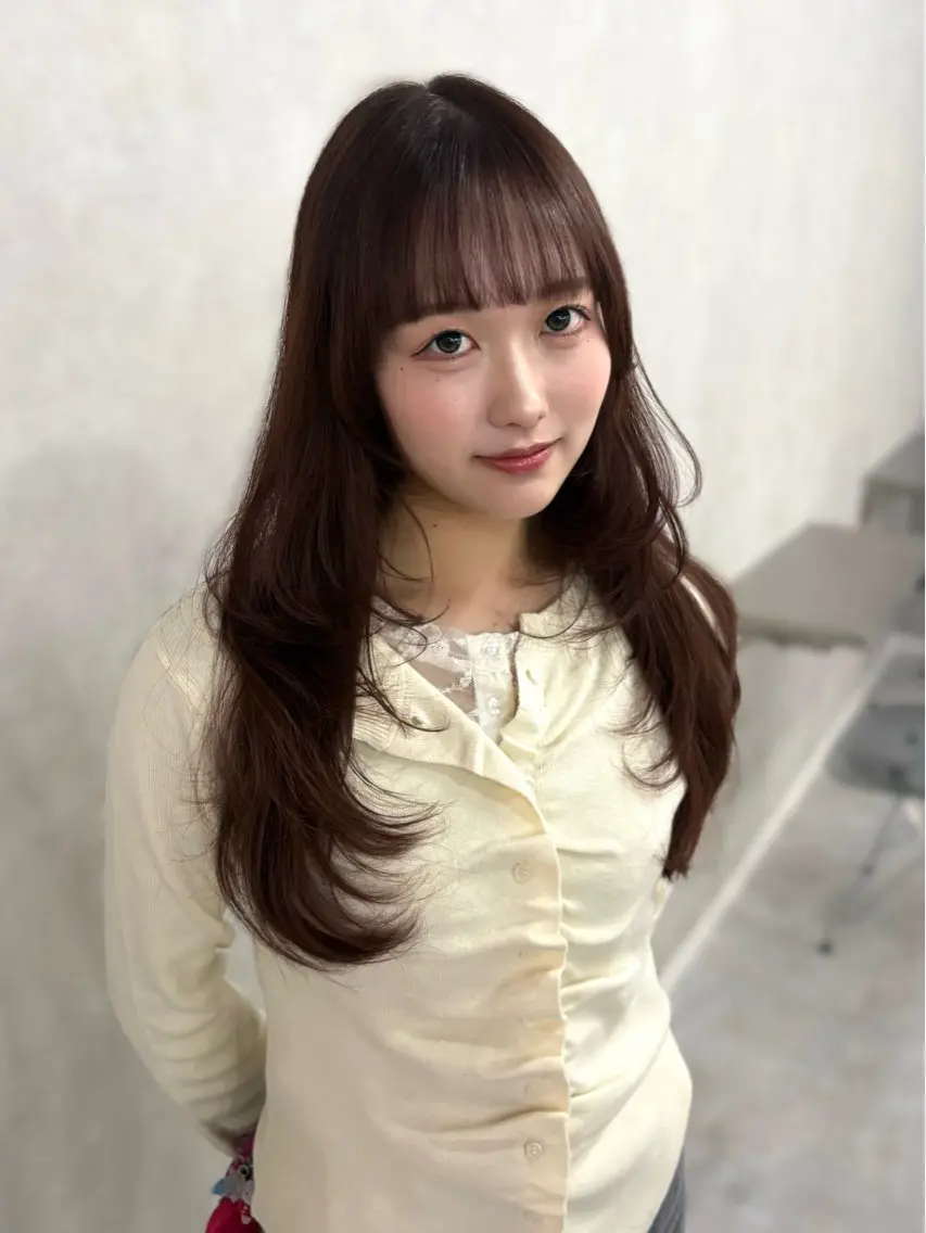 ロング カラー レイヤーカット 似合わせカット カット ヘアカラー 盛れる顔まわり✨🎀 レイヤー別所好葉のヘアスタイル