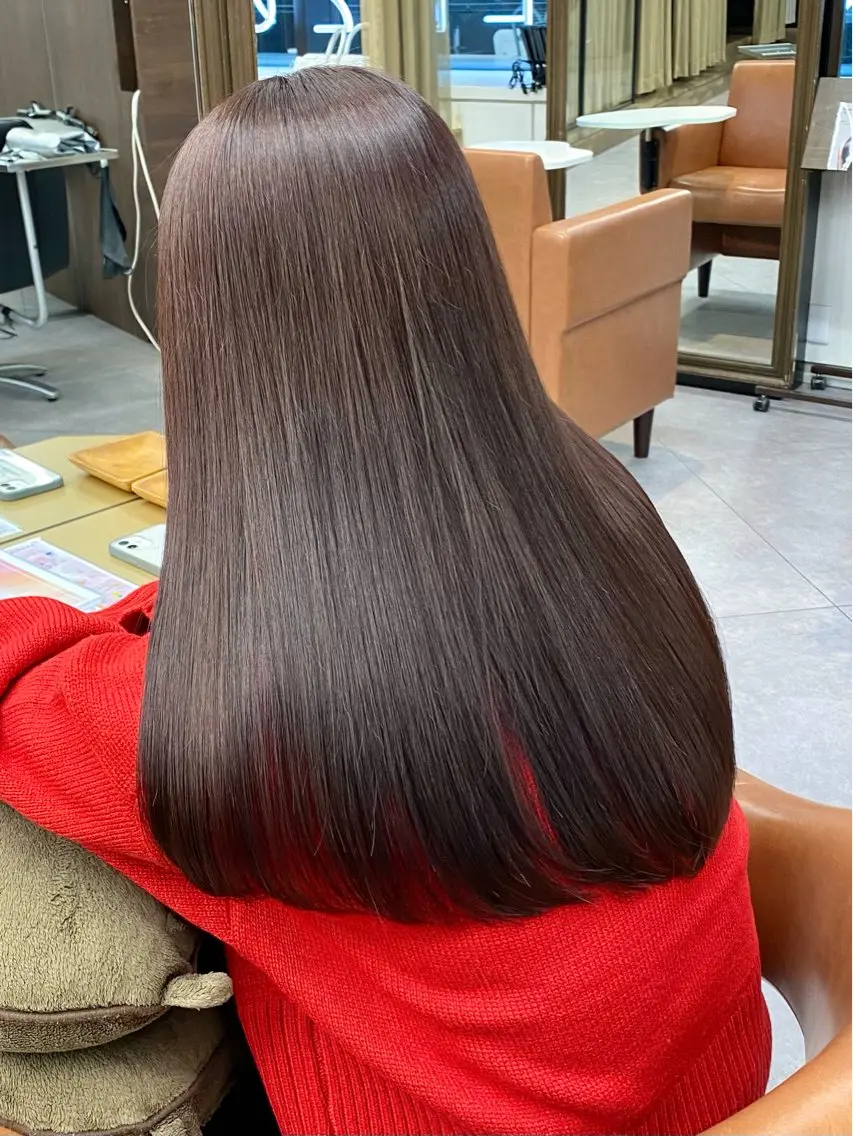 ロング カット 縮毛矯正 💎【髪質改善/縮毛 矯正/橋本健】💎のヘアスタイル