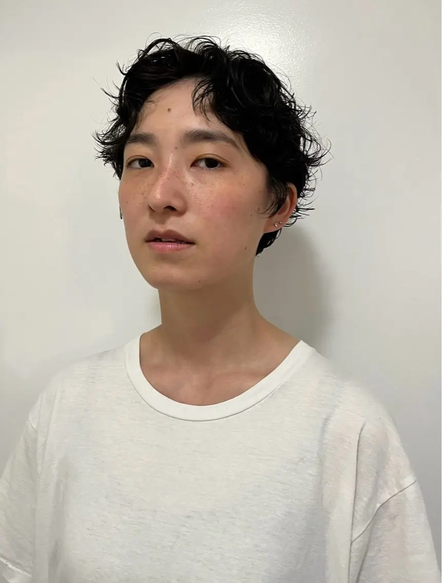 ショート カット ヘアカラー パーマ hirose hitomiのヘアスタイル