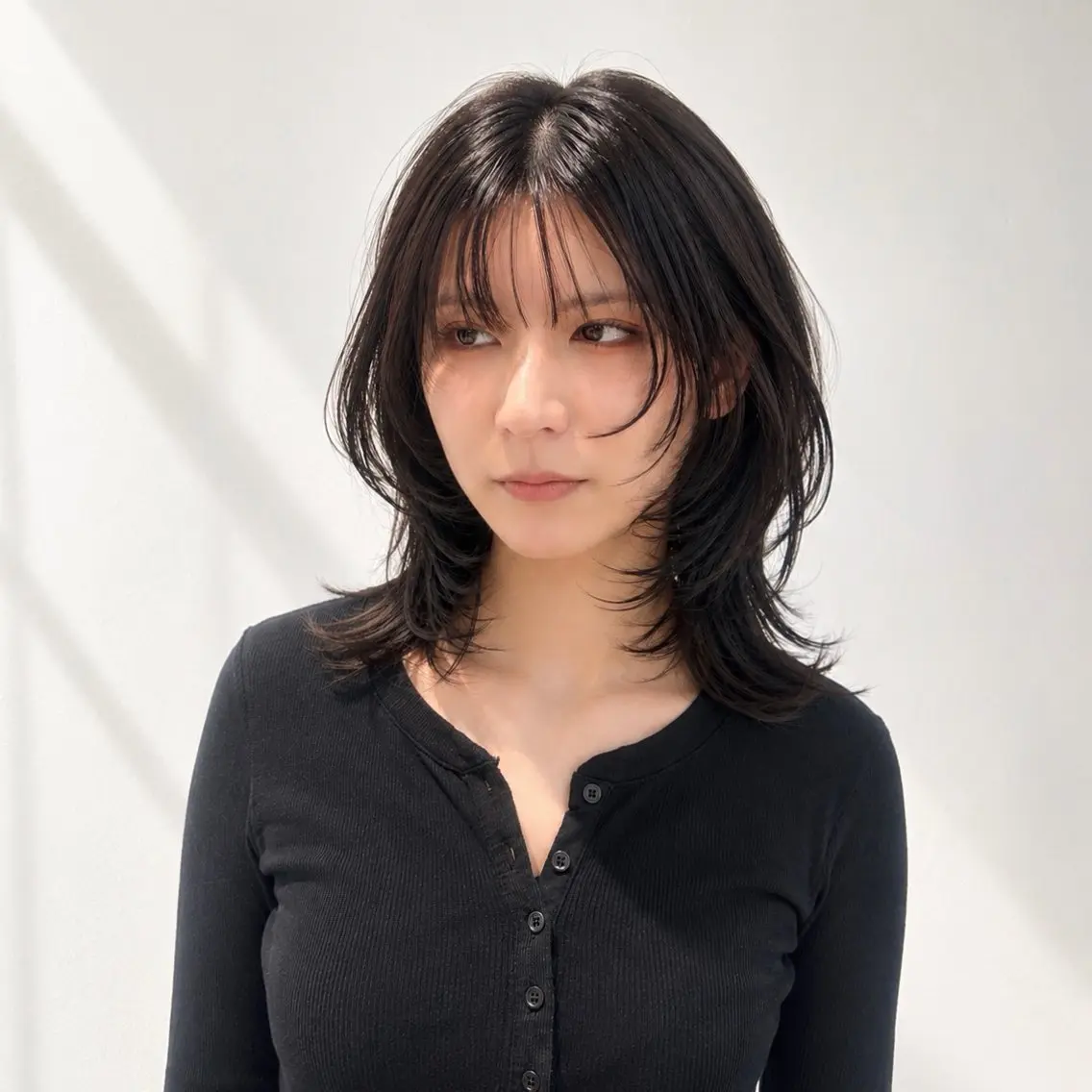 ミディアム ハイレイヤー レイヤーカット カット トリートメント ダウンパーマ特化💎 ボブ・レイヤーりなのヘアスタイル