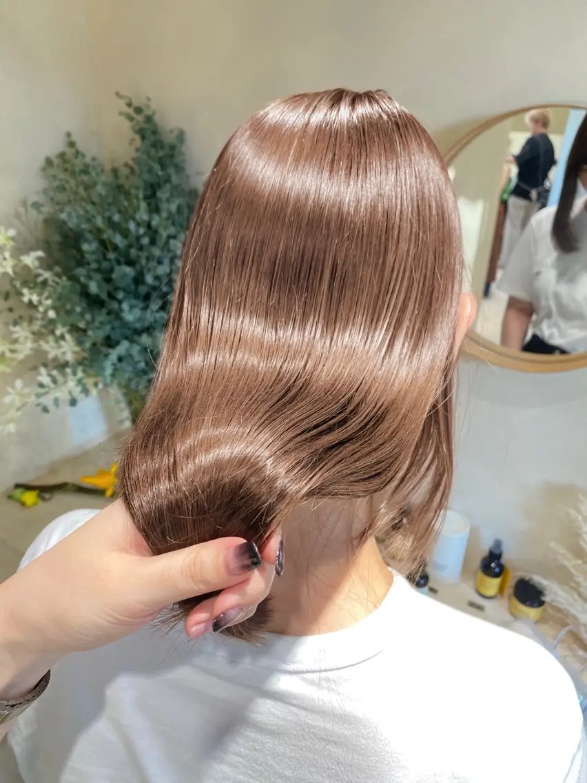 セミロング カラー ボブ/ミニボブ 透明感カラーkadoのヘアスタイル