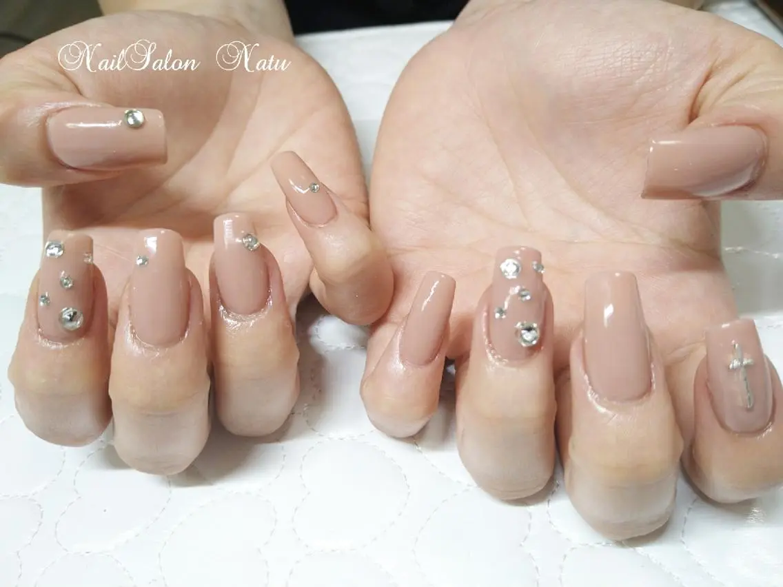 ネイル 長さ出し ワンカラーネイル nailsalon Natuのネイルデザイン