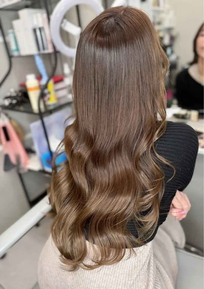 ロング カラー ブリーチ 透明感カラー ブリーチなしカラー 髪質改善 カット ヘアカラー トリートメント 今井 勝也のヘアスタイル