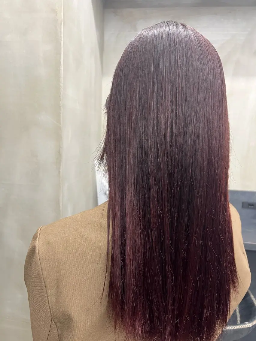 ロング カラー ブリーチ 縮毛矯正 🐶 NARUMI🐶のヘアスタイル