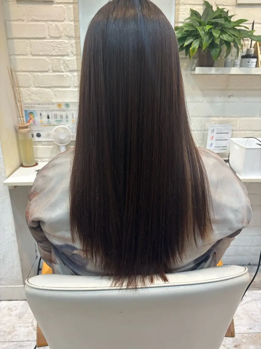 ロング パーマ 縮毛矯正 トリートメント 荒井 祐輝のヘアスタイル