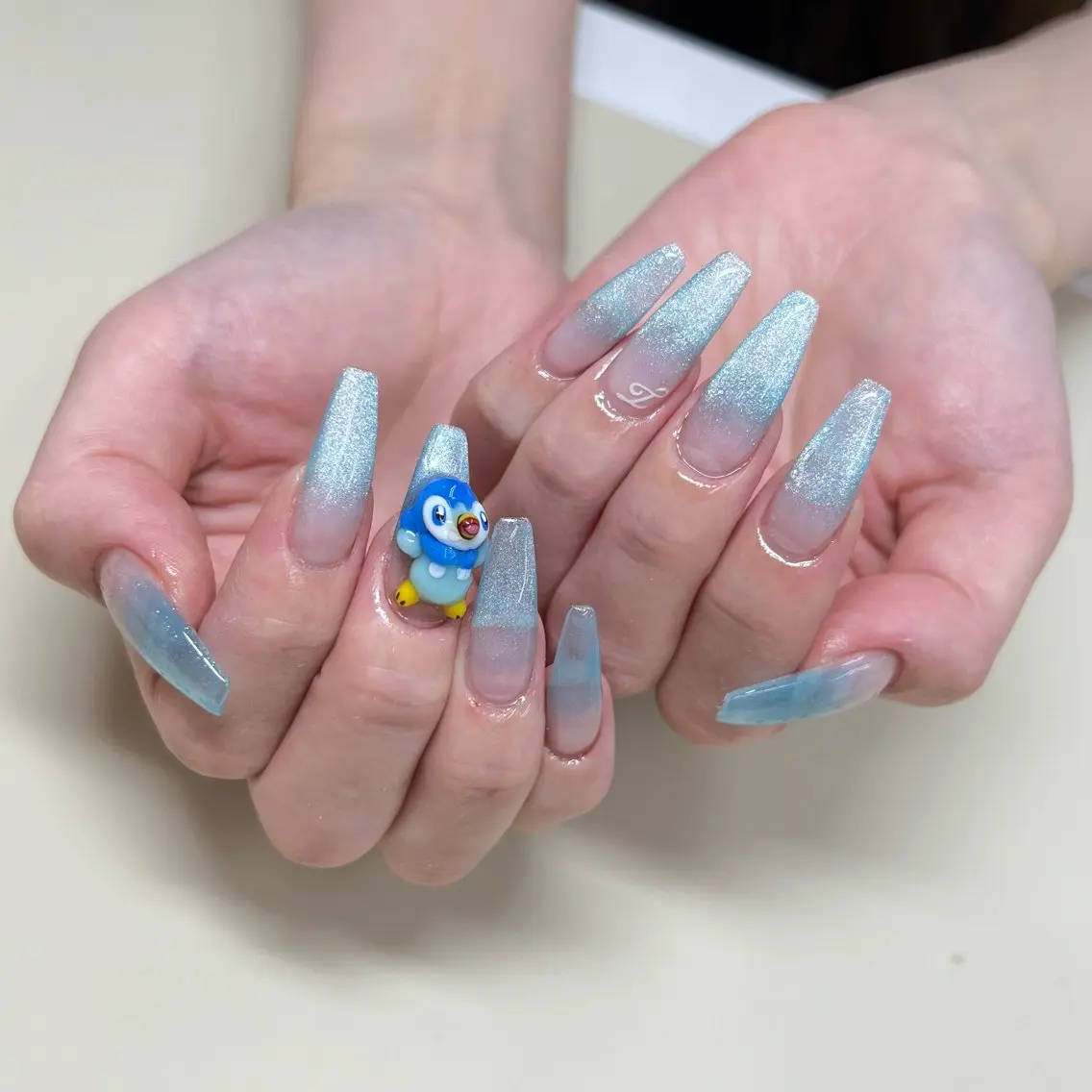 ネイル 長さ出し グラデーション マグネットネイル ネイルチップ Lumiereva nail salonのネイルデザイン