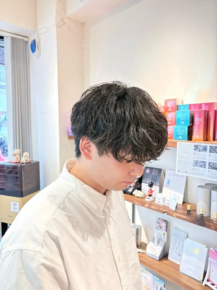 パーマ メンズ メンズパーマ 颯大┊︎メンズ特化 パーマ┊︎韓国ヘアのヘアスタイル
