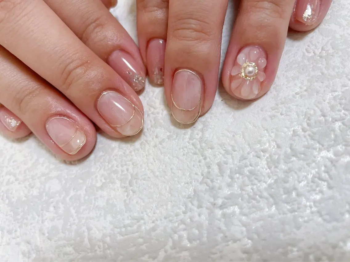 ネイル ジェルネイル 韓国ネイル メンズネイル ミラーネイル パラジェル kiki nail たまプラーザのネイルデザイン