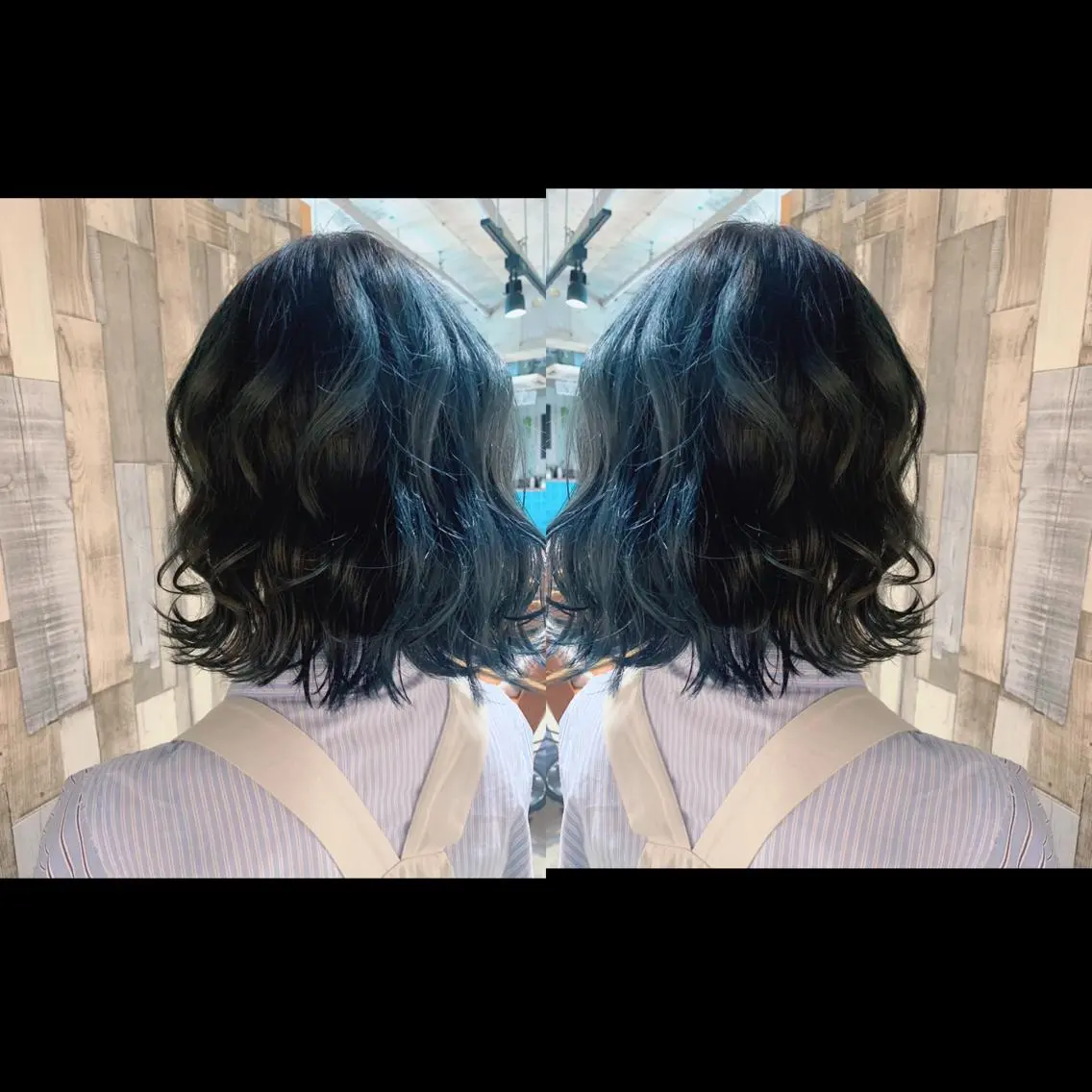 ショート カラー ブルーカラー ブルージュ ムルギョル巻き 韓国🇰🇷 ✂︎hair 内田愛のヘアスタイル