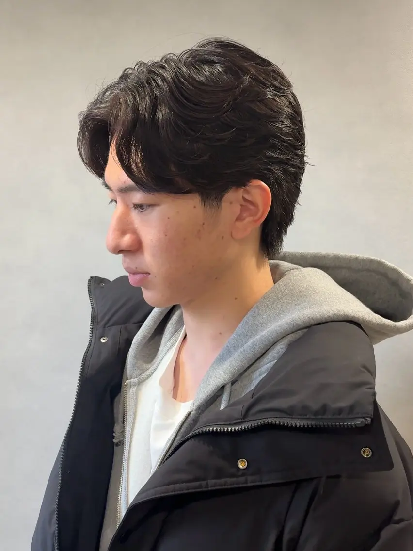 パーマ メンズ カット パーマ 小岩 隆樹のヘアスタイル