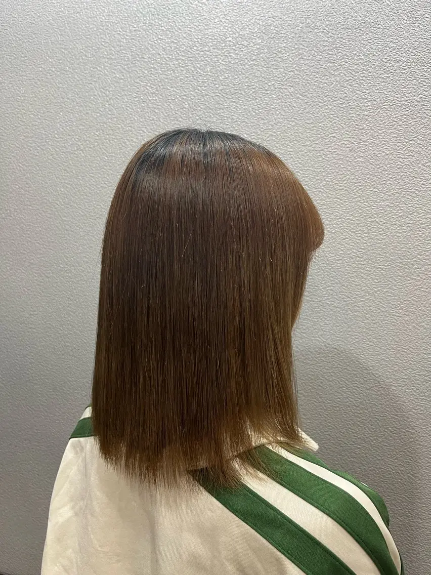 ミディアム 縮毛矯正 トリートメント 透明感カラー/パーマ 🌀アオノのヘアスタイル