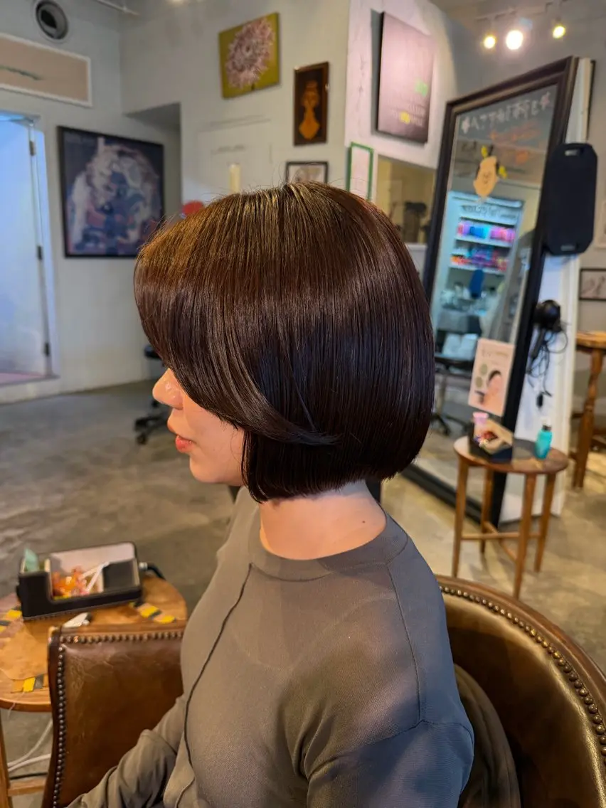 ショート ボブ 縮毛矯正 カット 縮毛矯正 雅貴/寄り添い提案✨ 似合わせ✨のヘアスタイル