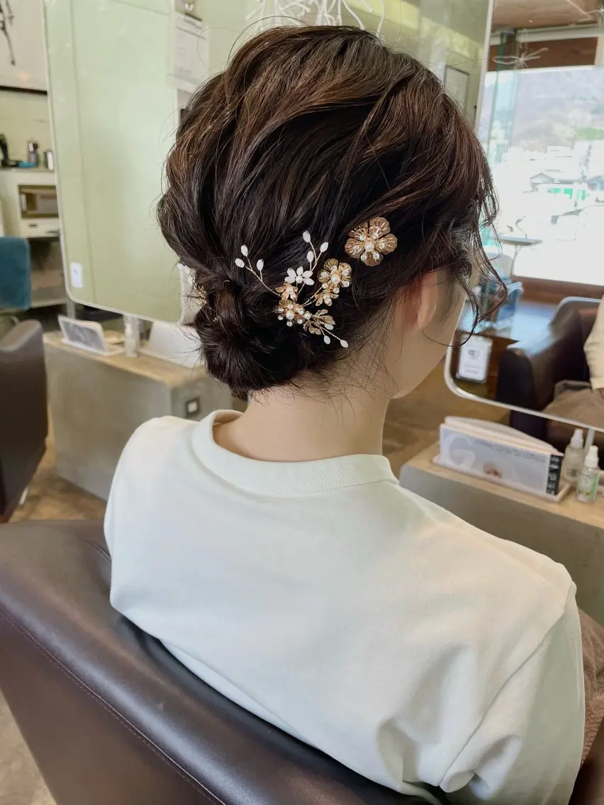 ミディアム ヘアアレンジ ヘアセット 中村 碧のヘアスタイル