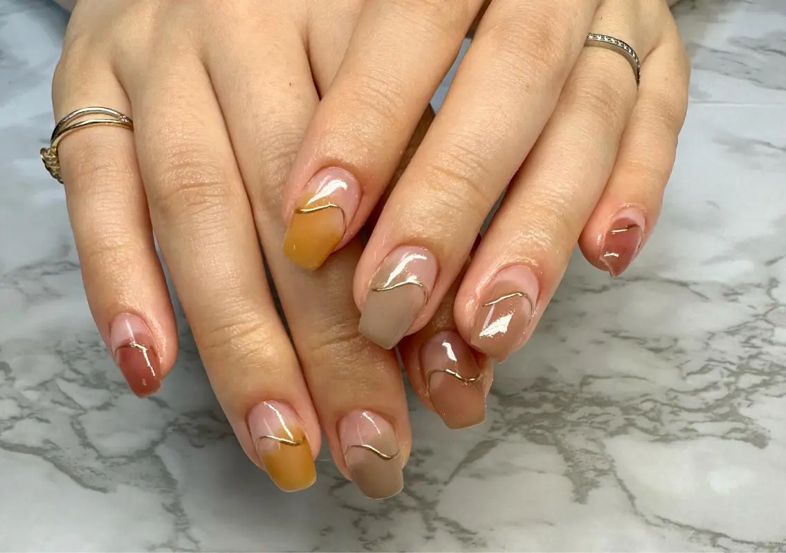 ネイル アートネイル ニュアンスネイル 夏ネイル Mai’s nailのネイルデザイン