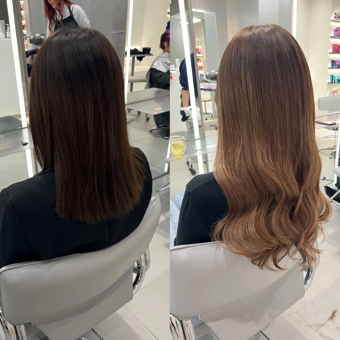 ロング カラー ヘアアレンジ シールエクステ アッシュ バレイヤージュ ベージュカラー 黒髪 カット ヘアカラー エクステ ar+ ❤︎ maiのヘアスタイル