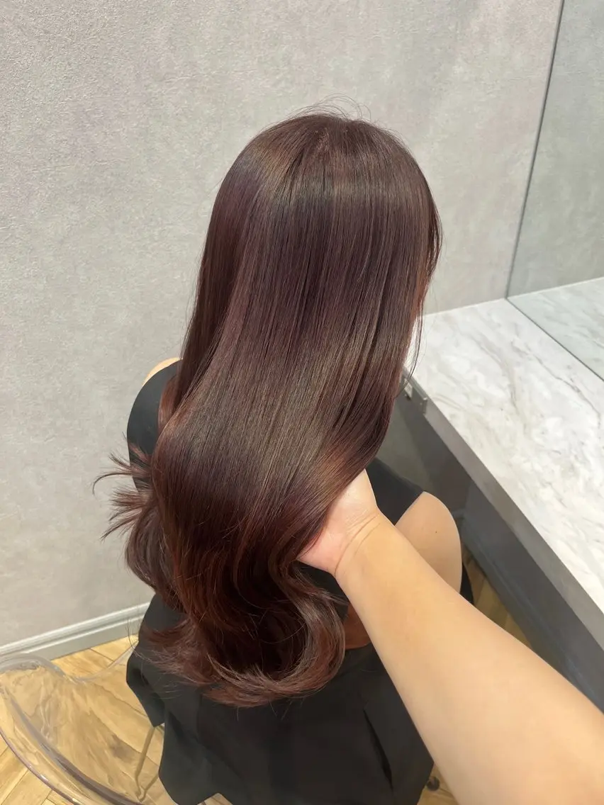 💖前回来店時から40日以内限定💖透明感ツヤカラー + 高保湿スチームトリートメント 【メンテナンス 前髪カット付】の写真