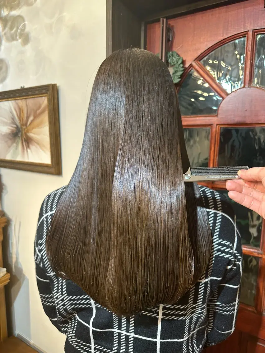 ロング カット 縮毛矯正 トリートメント 伏田 遼馬のヘアスタイル
