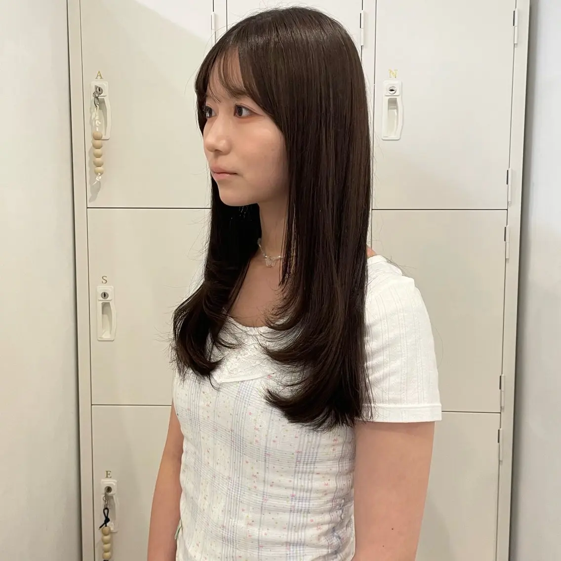 ロング カラー 顔周りカット カット ヘアカラー canon/レイヤー /透明感カラーのヘアスタイル