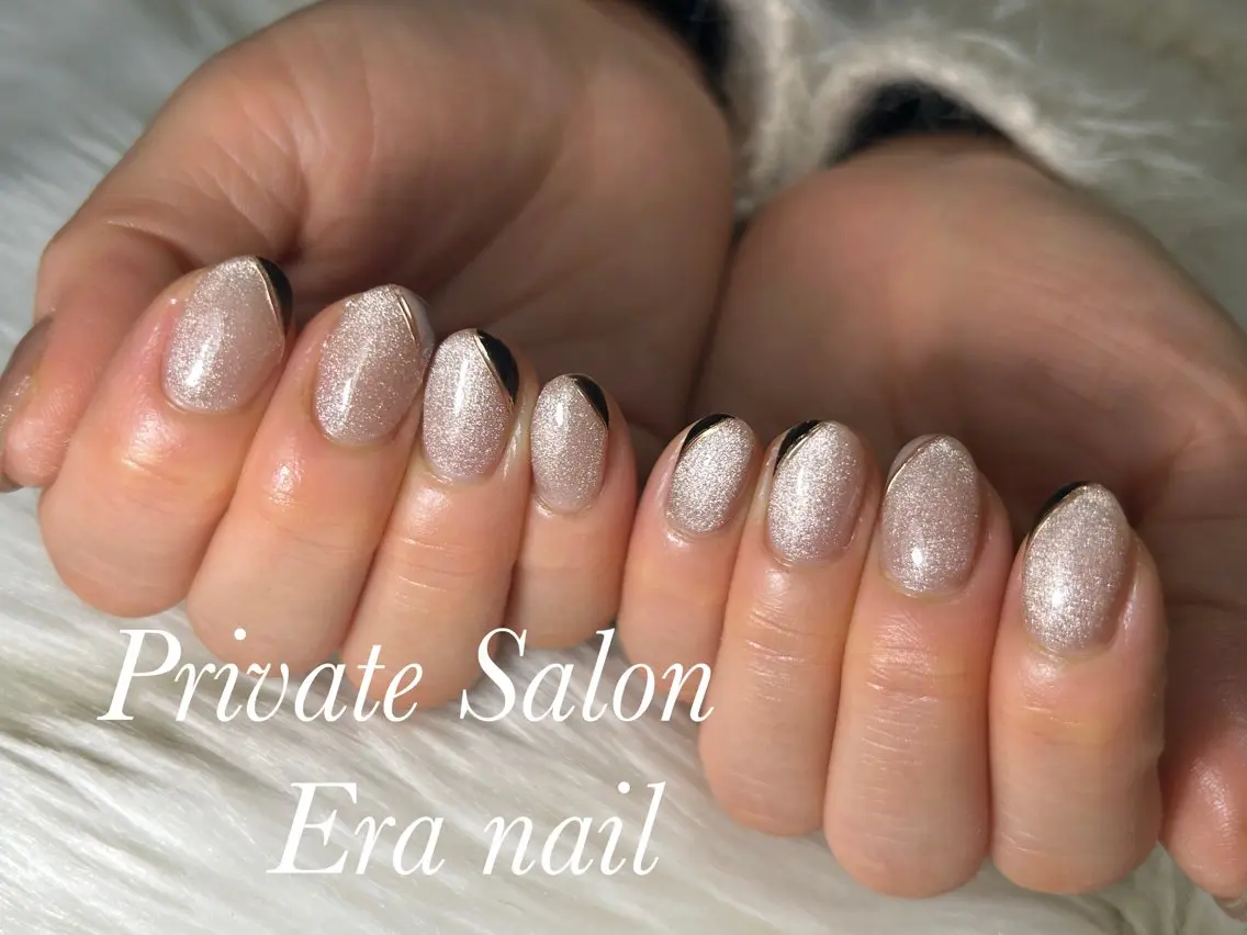 ネイル フレンチネイル マグネットネイル ハンドネイル Era nailのネイルデザイン