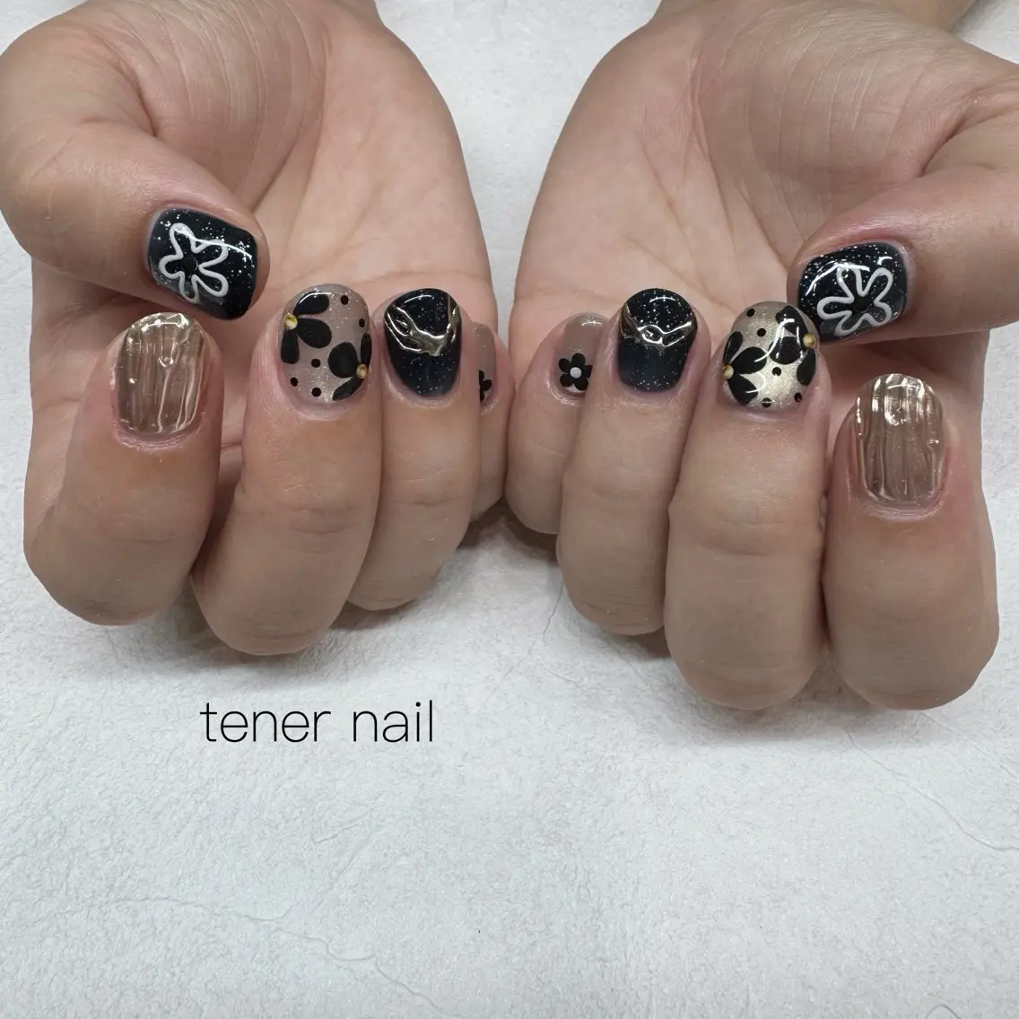 ネイル フラワーネイル ハンドネイル テネルネイル tener nailのネイルデザイン