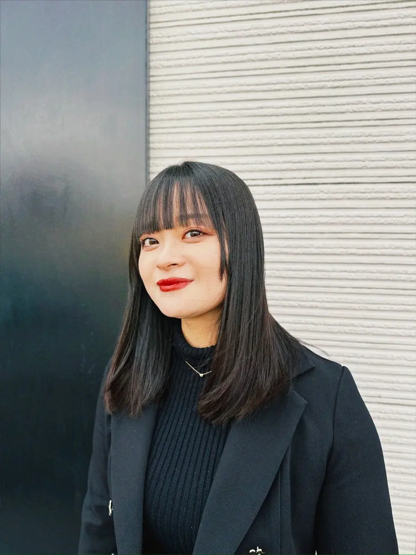 セミロング 髪質改善 トリートメント カット 縮毛矯正 ✨透明感カラー✨ 縮毛矯正🌟石川菜摘のヘアスタイル