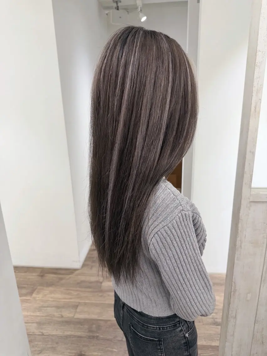 ロング カラー ヘアカラー トリートメント ハイライト⭐️上野 高広のヘアスタイル