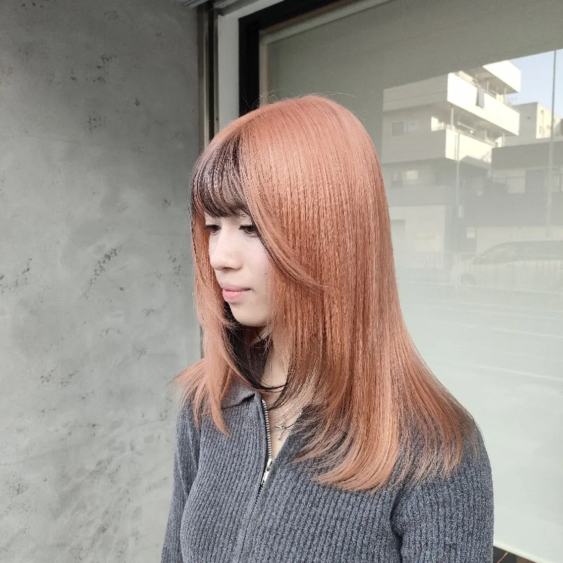 ロング カラー ダブルカラー オレンジ カット ヘアカラー ❁︎NOAN❁︎ 6/3(水)空き有のヘアスタイル
