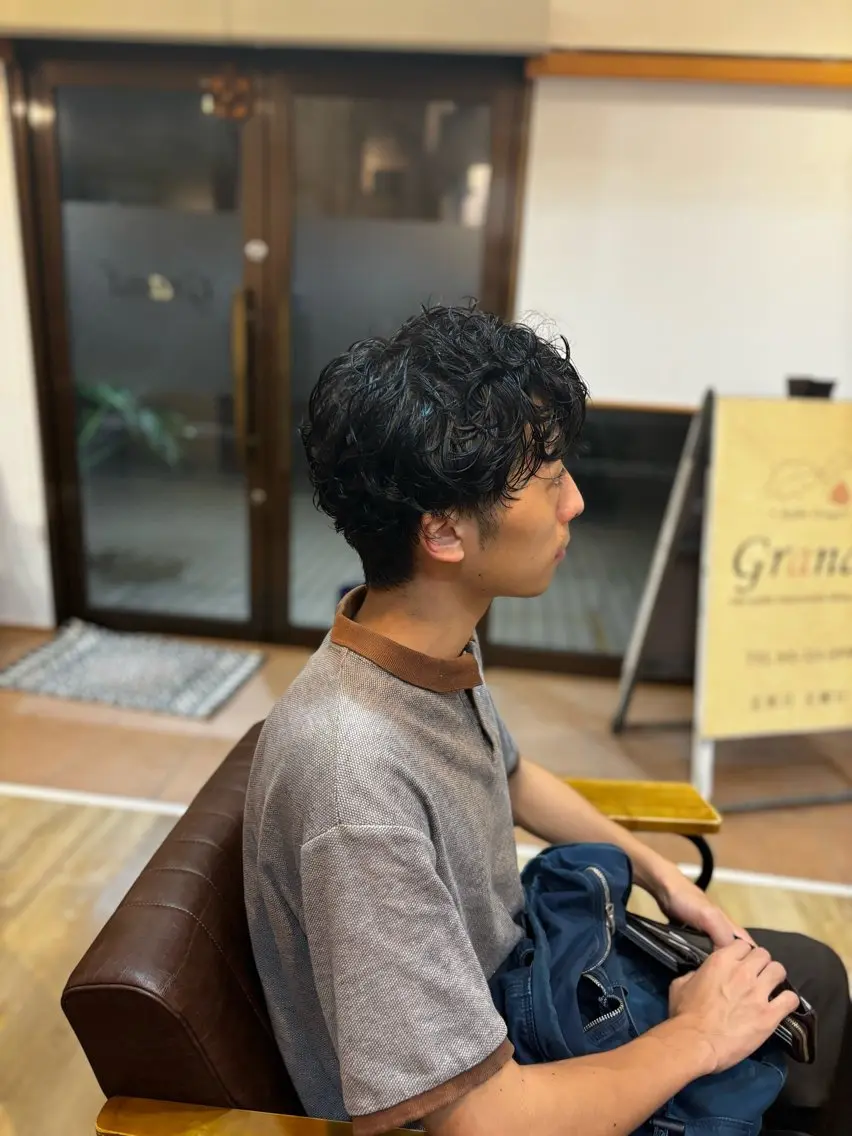 ショート パーマ 平野 竜大のヘアスタイル