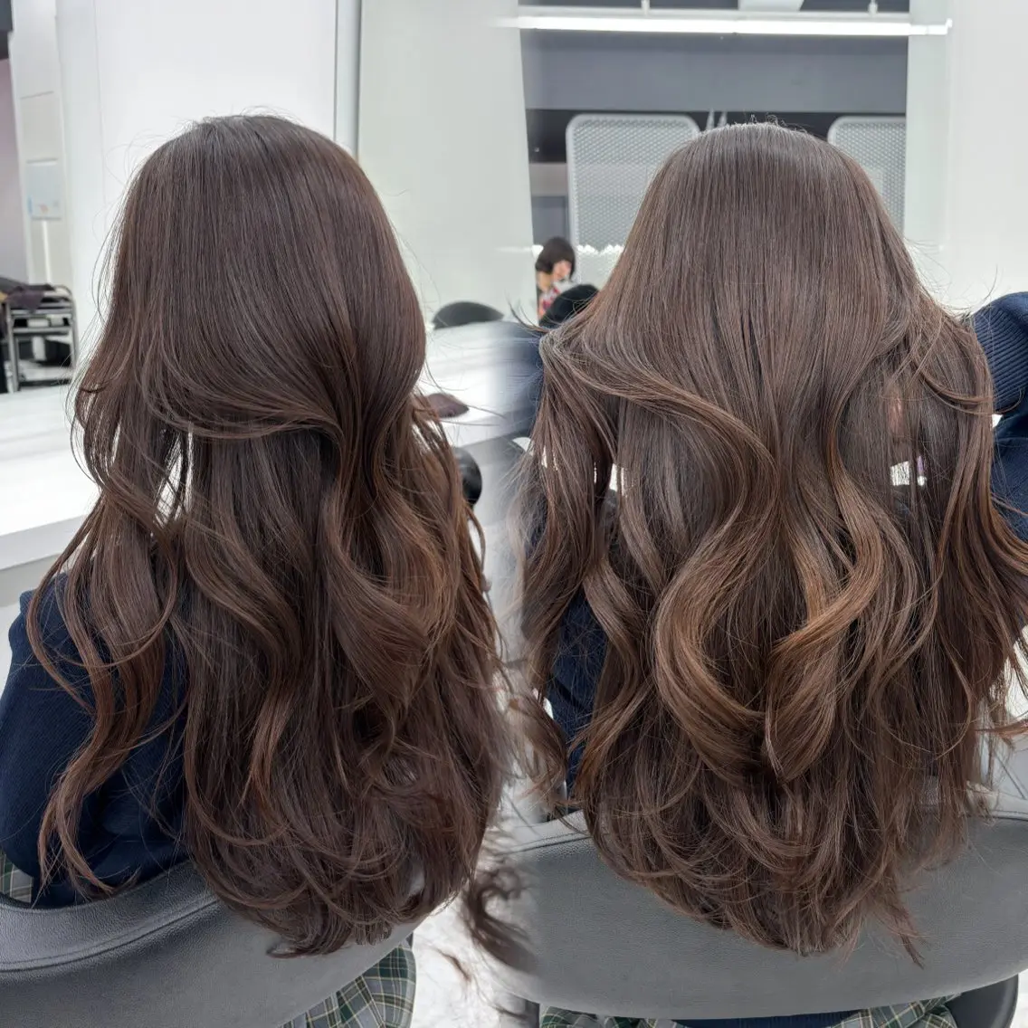 ロング 抜け感レイヤー︴ ニュアンスカラーのヘアスタイル