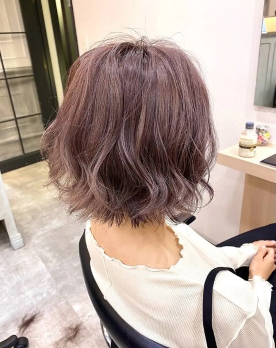 ショート カラー ブラウンカラー ラベンダーカラー ラベンダーブラウン ヘアカラー 〔LaNA〕 Nozomiのヘアスタイル