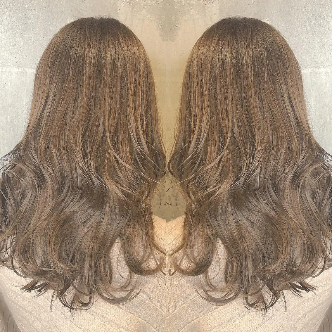 セミロング カラー パーマ ヘアアレンジ メンズ キッズ ネイル マツエク・マツパ カット ヘアカラー トリートメント EnBlesS西宮 マンツーマン神道有基のヘアスタイル