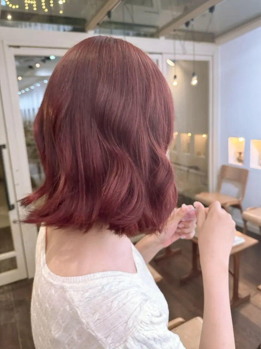 ミディアム カラー ✨艶カラー×髪質改善 はるかのヘアスタイル