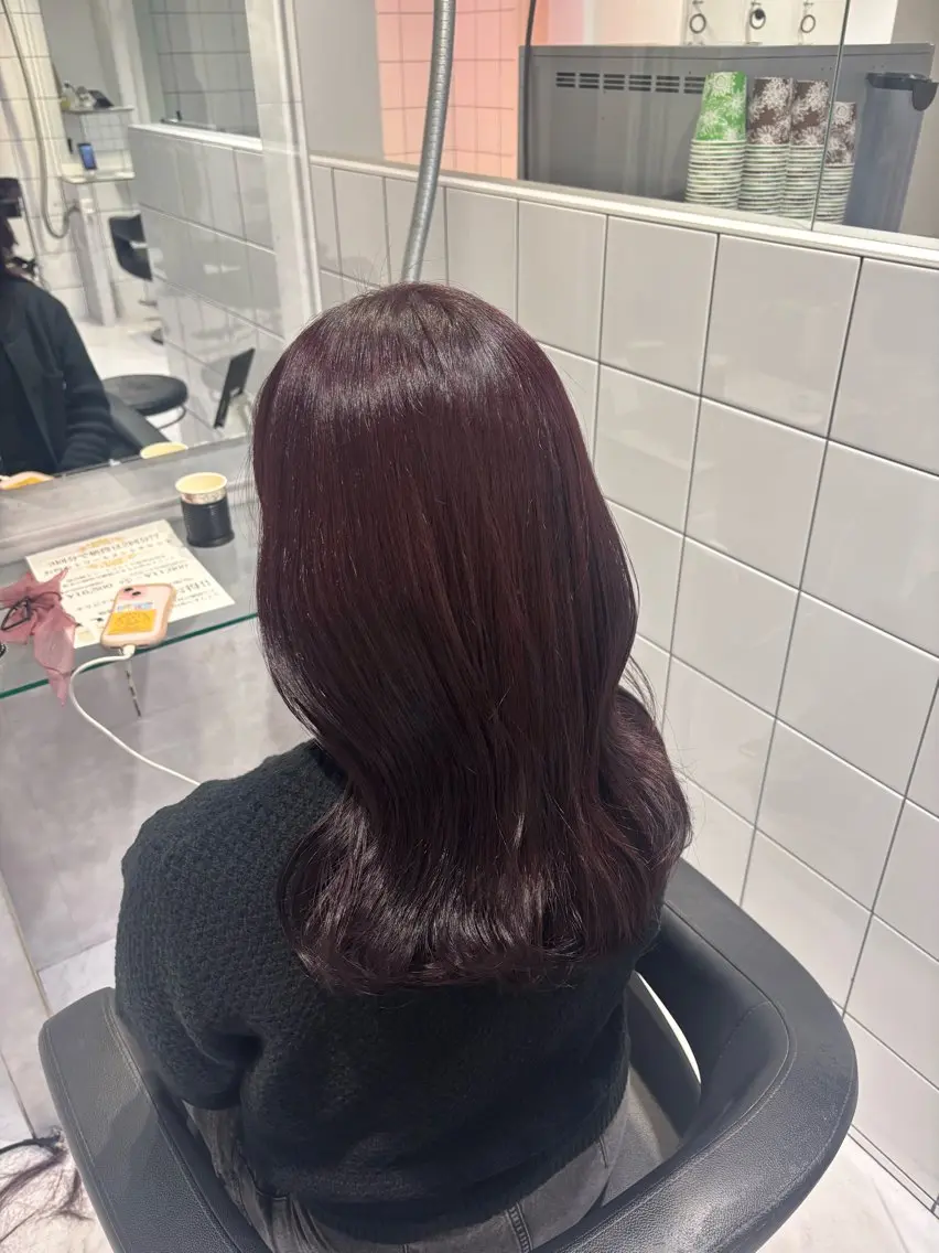 セミロング カラー 髪質改善🩰透明感カ ラー🎀hinanoのヘアスタイル