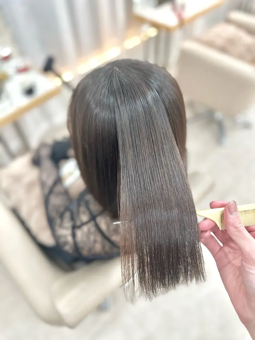 ミディアム カット ヘアカラー 縮毛矯正 トリートメント 平日オススメ✨ コスパ&タイパ✨山下のヘアスタイル