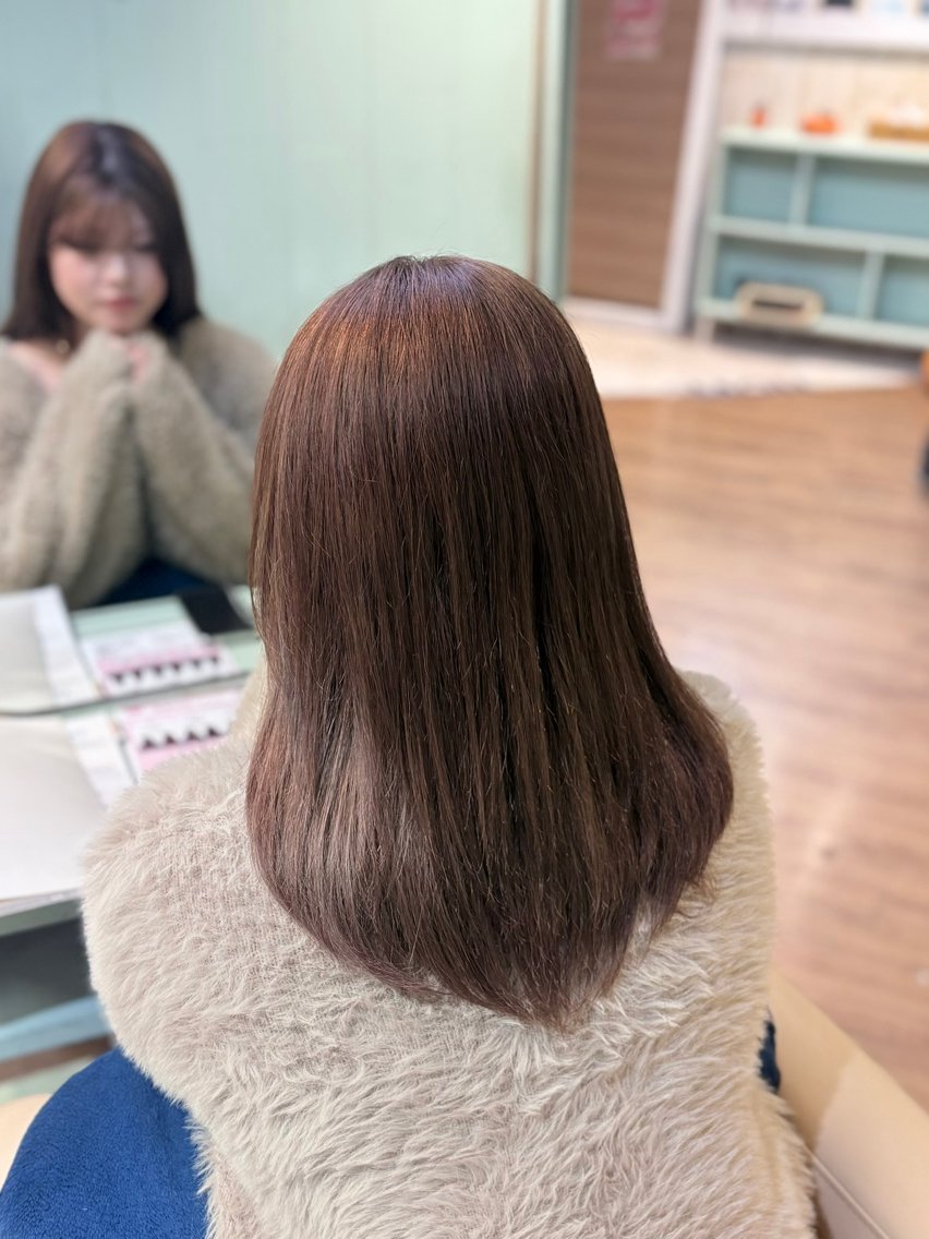 ミディアム カラー ブラウンカラー 🩰甘め透明感 カラー｜横浜♡ARIのヘアスタイル