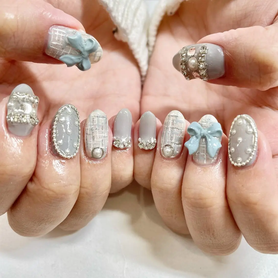 ネイル ツイードネイル 🎀AYAKO 🎀中韓ネイルのネイルデザイン