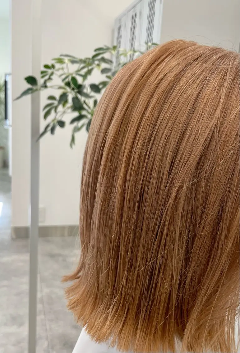 ミディアム カラー ベージュカラー オレンジ オレンジベージュ ヘアカラー ⭐トレンドカット&カ ラーCocoro🪿のヘアスタイル