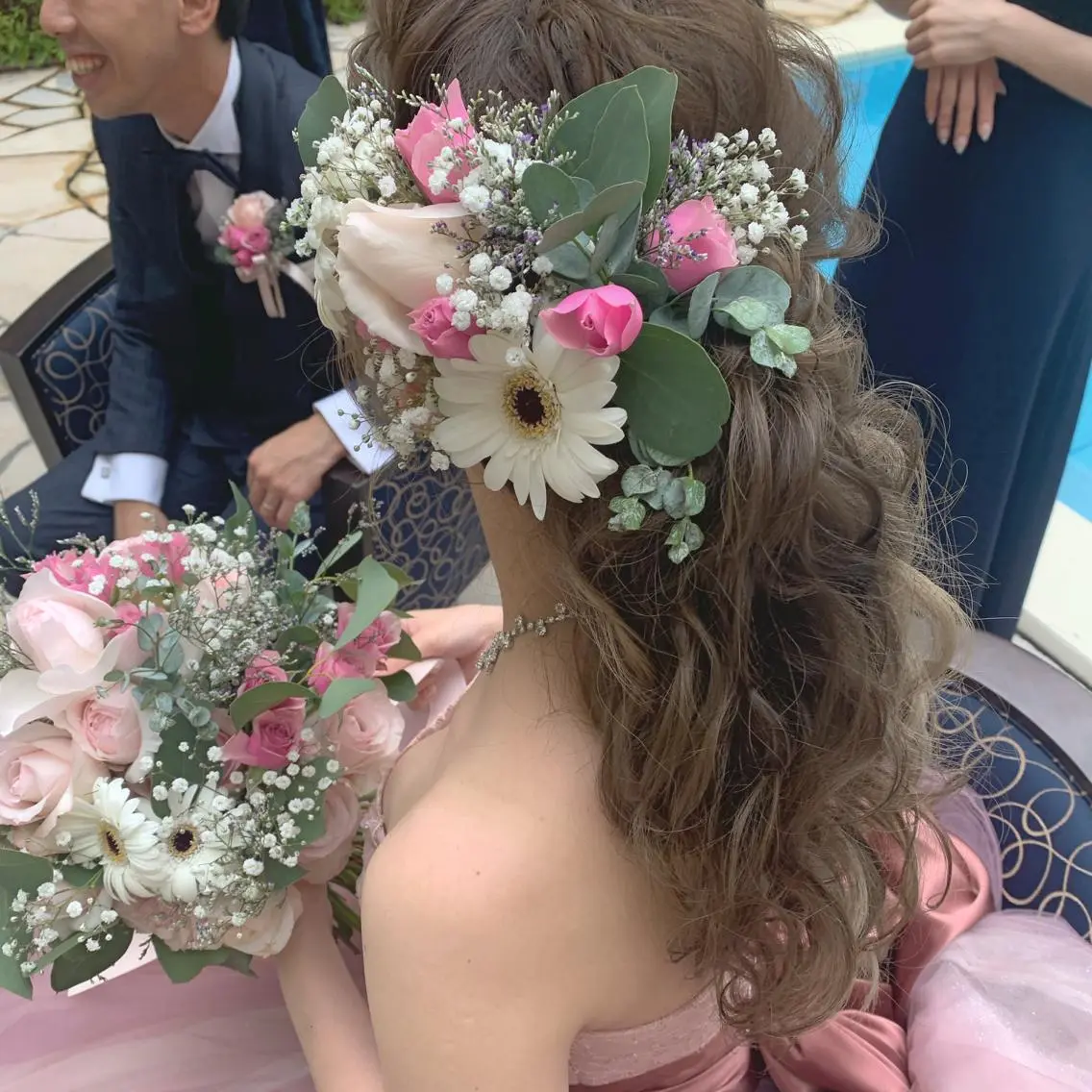 ロング ヘアアレンジ 結婚式・ブライダル 𝗦𝗢 -スオ- HAZUKIのマツエク・マツパデザイン