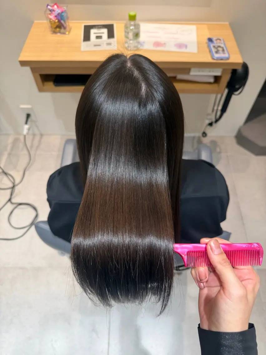 ロング パーマ 縮毛矯正 カラー/メンズカット 🌟なるみももかのヘアスタイル